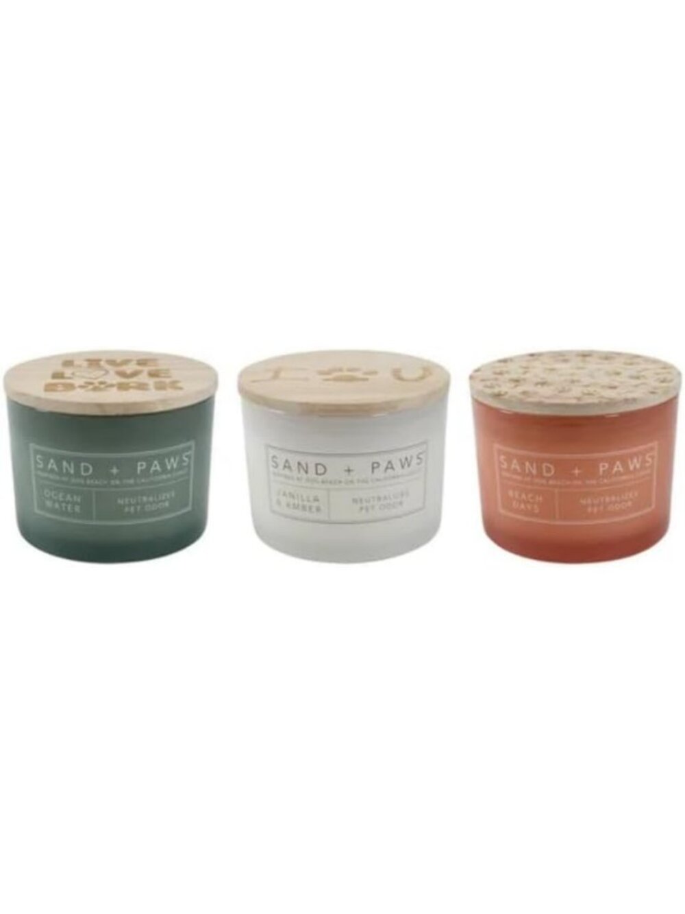 Set of 3 12oz Candles with Carved Wood Lids - Eco-Friendly, Aromatic Home Decor
